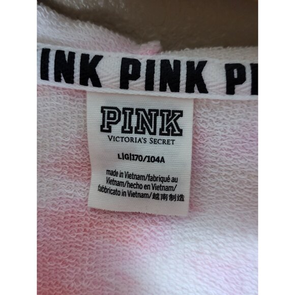 Victoria's Secret Pink Tie Dye Black Dog Hoodie Size Large - Picture 4 of 8